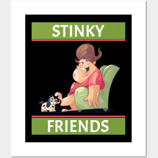 Stinky friends Posters and Art